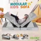 Modular Kids Sofa Set Play Couch Convertible Lounge Chair Comfy Cushion Bed 8pcs