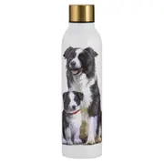 Ashdene Puppy Love Border Collie Drink Bottle 24.5cm Water Container White