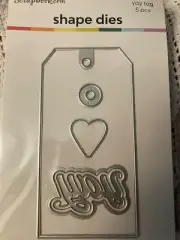 Die cut set- tag, yay, heart, tag hole reinforcement-Scrapbook.com