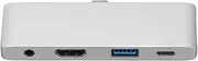 Cechoayuu USB C Hub Type C Docking Station 4 in 1 Metal Shell Power Storage Mouse for Mobile Hard Disk