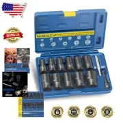 Heavy-Duty 13-Piece Bolt Extractor Set with Blow Molded Case - Rust Removal Tool