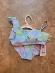 Justice 2P Asymmetrical Ruffle Bikini Size L 12-14