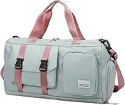 Lightweight Fitness Duffel Bag, Sports Duffel Bag, Large Sports Bag, Rolling Sports Bag, Shoe Compartment Bag, Waterproof Gear Bag, Wet Pocket Bag, Heavy Duty Sports Bag, Compact Sports Bag