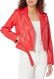 Levi's Women's Plus Size Faux Leather Asymmetrical Belted Motorcycle Jacket