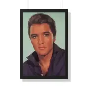 Vintage Elvis Framed Portrait - Classic Handsome Pose - Framed Elvis Poster