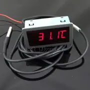 0.56" F/C 12V DC Red LED Digital Car Meter Thermometer -55-125°C DS18B20 Sensor