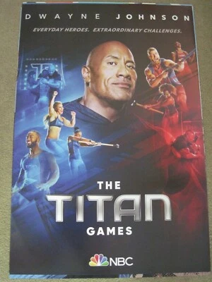 NBC TV Poster THE TITAN GAMES Dwayne Johnson New