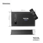 Recoil Audio DII1600.1 1600W RMS Ultra-Compact Class-D Monoblock Car Amplifier