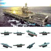 4D Battleship Aircraft Carrier Submarine Warship Model DIY Assembly Kits