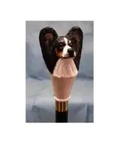 Dog Papillon handle hand carved walking stick walking cane Christmas best gift A