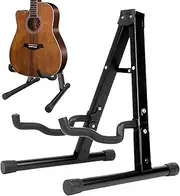 Guitar Floor Stand - Metal Foldable Guitar Rack,Portable Ukulele Organizer, Musical Instruments Accessories for Home, Work, Studio