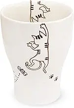 J-Kitchens Kobo Sho~ Cat Anti-Cup Tiger Hasami Ware Made in Japan