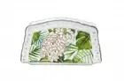 Fine Bone China Tropical Palms Napkin Holder Chinaware w Box Xmas Gift