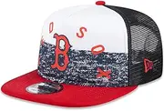 New Era Boston Red Sox 9FIFTY A-Frame Game Day Foam Trucker Cap, Adjustable Hat, Red White Black, One Size