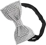 [DEARMAMY] Mens Bow Ties Double-layer Rhinestone Bow Tie Pre-tied Banquet Wedding Party