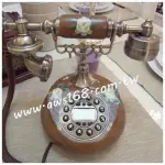 歐式古典復古電話 來電顯示電話-實木手繪復古電話