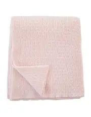 [Merino Baby] Merino Knit Blanket in Light Pink