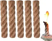 BORATO Kindling Cords - Windproof Camping Cooking Kindling Tinder, Wax Infused Cords for Fire Pit, Bonfires
