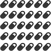 KYRYD 30pcs Webcam Privacy Cover - Ultra Thin, Black ABS Camera Cover Slider for Laptop, MacBook, iPhone, and Cell Phones