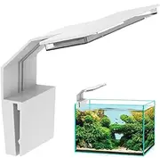 LeoLeozz Clip-On LED Aquarium Light - Adjustable Fish Tank Lamp for Plants & Aquatic Life (White,F)