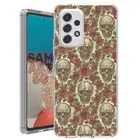 For Samsung Galaxy A23 5g A52 A53 TPU Case+Glass(Grunge Rose/Skull)