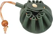 HEALSOPTHY Portable Dice Storage Pouch Compact Leather Dice Organizer Drawstring for Game Accessories Jewelry for and