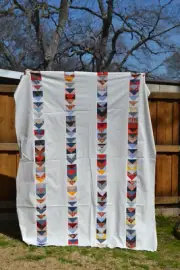 Quilt top, a flying geese pattern; a brand-new classic