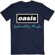 [Rock Off officially licensed products] Oasis Definitely Maybe Text Logo T Shirt