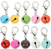 POPETPOP 10pcs Pet Collar Bell Cat Collar Bell Dog Collar Bell Colored Puppy Collars Kitten Accessories Dog Bell Collar Cat Bell DIY Hanging Pet Bells Multi-Function Metal Bells Delicate