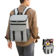 Portable Insulated Backpack Cooler Bag Leak Proof Soft Cooler for Camping-Grey