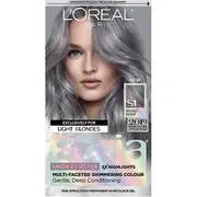 Loreal Paris L'oreal Paris Feria Multi-faceted Shimmering Permanent Hair Color, S1 Smokey Silver, 1 Kit
