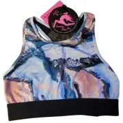 NWT Flo Activewear Sports Bra Racer Back Gymnastics Dance Athletic Girl's 12
