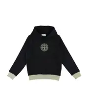 Stone Island Junior Logo Embroidered Hoodie 8Y,14Y,12Y,10Y black