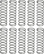 uxcell 10Pcs Compression Spring, 14mm OD, 1mm Wire Size, 50mm Free Length, Spring Steel Construction Extended Mechanical Compression Springs for Shop and Home Repairs, Silver Tone
