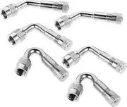 6pcs Valve Stem Extender Adapters Versatile Tire Inflator Extensions for Car Motorcycle Rv Bicycles Easy Installati