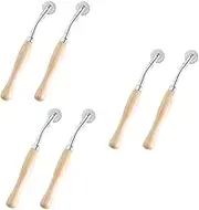 SEWACC 3sets Tailor Sewing Tool Set Cross-Stitch Scanning Line Wheel Wooden Handle Toothed Cloth Wheel Ideal for Neat Stitches 2pcs*3