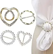 shpuuyy T-Shirt Tie Clips, Women Fashion Metal Buckles, Clothes Hat Belt Decor, Clothing Ring Wrap Holder, Metal Buckle, For Formal Business Meeting