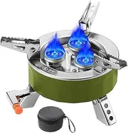 Stove for Camping | Small Portable Stove for Camping - 6800W Burner Precise Heat Control, Foldable Cooker with Storage Bag for Tailgating Backpacking BBQ Hiking