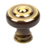 Century Yukon 18126-PA Polished Antique 1 1/4" Solid Brass Cabinet Knob Pull