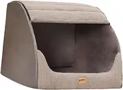 Generic Pet Cat Dog House Cat Nest Puppy Cave Soft Kennel Bed for Small and Medium Sized Dog (Grey)