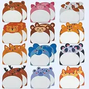 24 Pack Cute Sticky Notes Animal Kawaii notebooks Fun Office Supplies Cute notepads for Student Roommates Tab Gifts Supplies (24pcs)