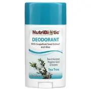 NutriBiotic, Deodorant, Tea Tree, 2.6 oz (75 g)