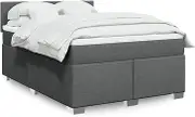 Generic Box Spring Bed with Mattress Dark Grey Queen Fabric,3288390