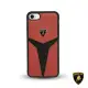 【Lamborghini 藍寶堅尼】iPhone SE3/SE2/8/7 4.7吋 雙料皮革保護背蓋(熱情紅)