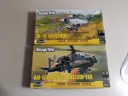 AH-64 Apache Helicopter And A-10 Warthog Snaptite Models Revell New Open