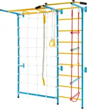 HONEY JOY Indoor Jungle Gym, 7-In-1 Steel Home Playground with Monkey Bars, R...