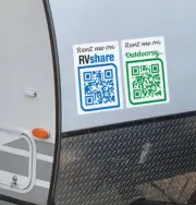 Custom link RV rental QR Code decals