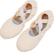 [flexdans] Ballet Shoes, Highly Stretch Canvas Ballet Flats Dance Shoes, Ballet Slippers Ballerina Flats Yoga Gymnastic Shoe for Girls Women
