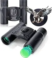 (2 Pack) 10x25 Compact Travel Binoculars for Adults Kids, Binoculars for Concerts and Bird Watching Cruise Ship Essentials Hunting, Waterproof with Low Light Night Vision