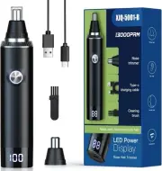 Ear & Nose Hair Trimmer with LED Display for Men Women,Painless USB Rechargeable